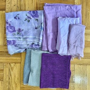 Fabrics Set in Lilac/Blue Colors